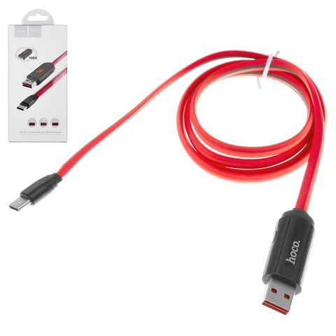 USB кабель Hoco U29, USB тип C, USB тип A, 100 см, 2 A, красный
