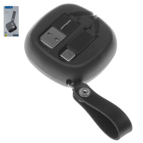 USB кабель Konfulon S81, USB тип C, USB тип A, 100 см, 2 A, черный