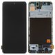 Дисплей для Samsung A515 Galaxy A51, черный, с рамкой, Оригинал (переклеено стекло)