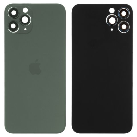 Задняя панель корпуса для iPhone 11 Pro, зеленая, со стеклом камеры, small hole, matte midnight green