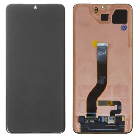 Дисплей для Samsung G985 Galaxy S20 Plus, G986 Galaxy S20 Plus 5G, чорний, без рамки, Оригінал переклеєне скло 