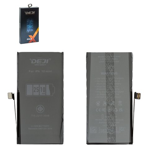 Акумулятор Deji для Apple iPhone 12 mini, Li ion, 3,85 B, 2510 мАг, збільшена ємність, original IC