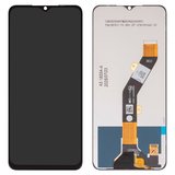 Дисплей для ZTE Blade A34, Blade A54, чорний, без рамки, Оригінал (переклеєне скло)