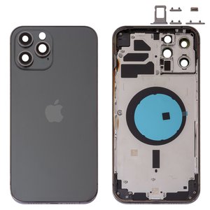 Корпус для iPhone 12 Pro, синій, з тримачем SIM карти, з боковими кнопками, pacific blue