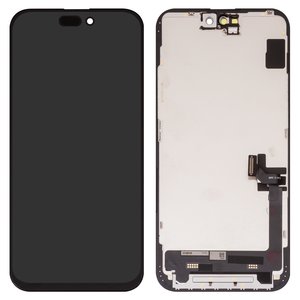 Дисплей для iPhone 15 Plus, черный, с рамкой, Copy, TFT , JK
