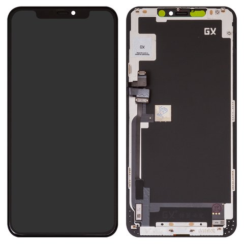 Дисплей для iPhone 11 Pro Max, черный, с рамкой, High Copy, AMOLED , GX OEM soft