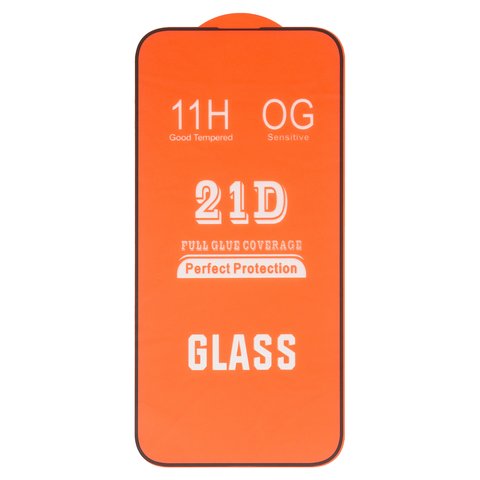 Захисне скло для Apple iPhone 16 Pro Max, сумісне з чохлом, Full Glue, без упаковки , чорний