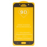 Защитное стекло для Samsung A720 Galaxy A7 (2017), совместимо с чехлом, Full Glue, (без упаковки), черный