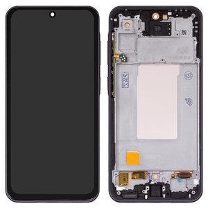 Дисплей для Samsung A366 Galaxy A36, черный, с рамкой, Сopy, TFT 