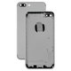 Housing compatible with iPhone 7 Plus, (silver, with SIM card holders, with side buttons)