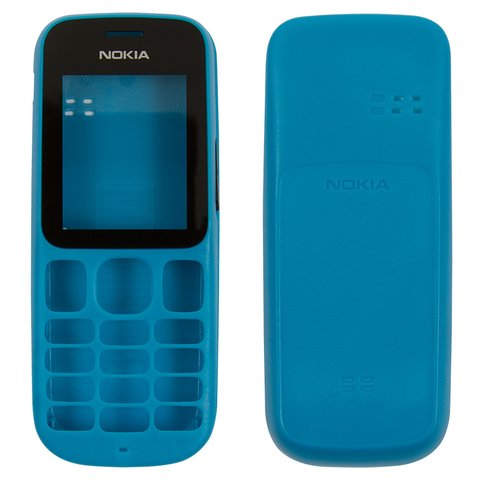 Корпус для Nokia 101, High Copy, синий, передняя и задняя панель