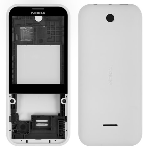 Housing compatible with Nokia 225 Dual Sim, white 