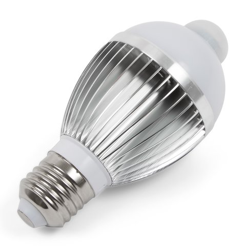 LED Light Bulb 5 W with IR Motion Sensor cold white, 450 lm, E27 
