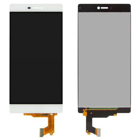 LCD compatible with Huawei P8 GRA L09 , white, without frame, Original PRC  
