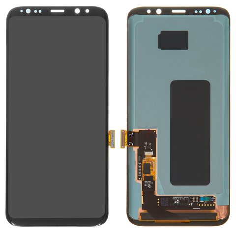 LCD compatible with Samsung G955 Galaxy S8 Plus, black, without frame, original change glass 