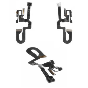Flat Cable compatible with iPhone 8 Plus,  with proximity sensor , with components, with camera 