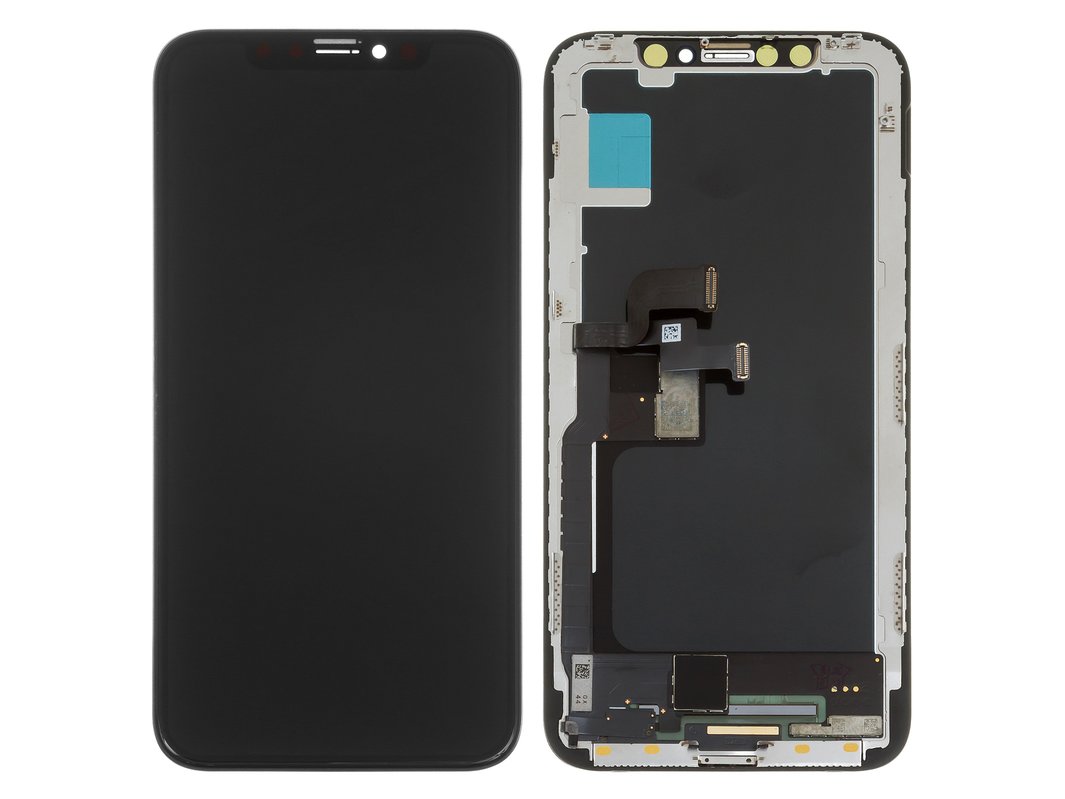 LCD compatible with iPhone X, (black, with frame, PRC, Self-welded 