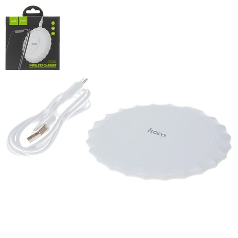 Wireless Charger Hoco CW13, Micro USB input 5 V 2 A, output 5V , white, micro USB type B 