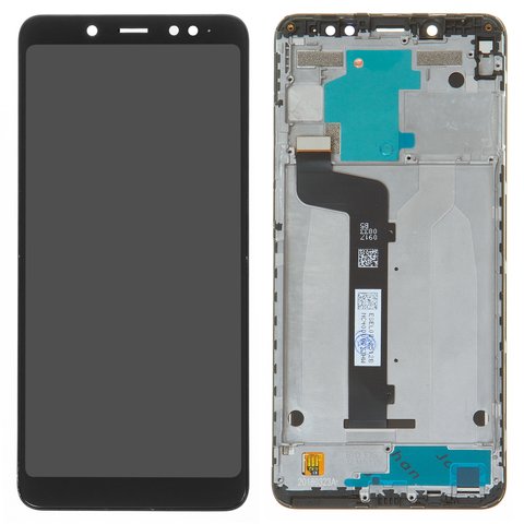 LCD compatible with Xiaomi Redmi Note 5, black, with frame, High Copy 