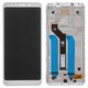 LCD compatible with Xiaomi Redmi 5 Plus, (white, with frame, Copy, In-Cell)