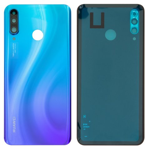 Housing Back Cover compatible with Huawei P30 Lite, dark blue, with camera lens, 48 MP 