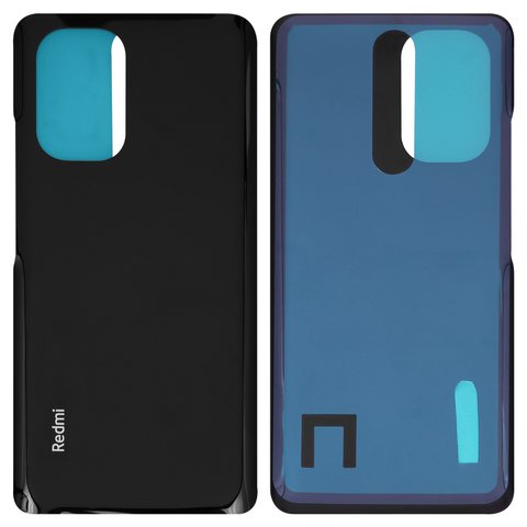 Panel trasero de carcasa puede usarse con Xiaomi Poco F3, Redmi K40, negra, Logo Redmi, arctic night black