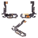 Cable flex puede usarse con iPhone 12, iPhone 12 Pro, del conector de carga, dorado, con micrófono, con componentes, Original (PRC)