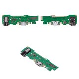 Flat Cable compatible with Tecno Pop 4 (BC2), (headphone connector, charge connector, with microphone, Copy, charging board)