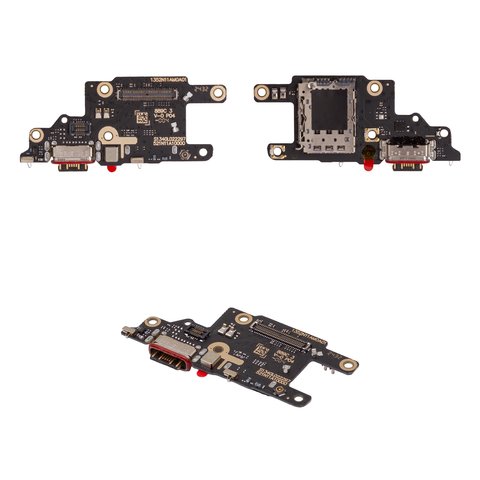 Flat Cable compatible with Xiaomi Poco X6 Pro 5G, charge connector, with SIM connector, with microphone, High Copy, charging board 