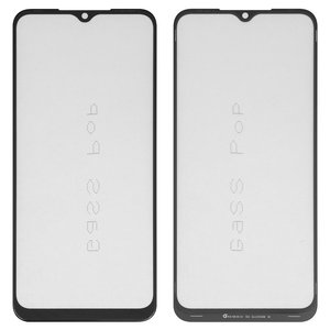 Housing Glass G+OCA PRO compatible with Tecno Spark 8C; Infinix Hot 12i, with OCA film, black 