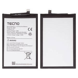 Battery BL 68BT compatible with Tecno Pova 6 Neo LI6 , Pova Neo 2, Pova Neo 3 LH6n , Li Polymer, 3.89 V, 7000 mAh, Original PRC  