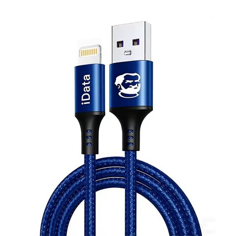 Cable USB Mechanic iData, USB tipo A, Lightning, 100 cm, azul