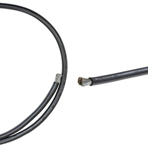 Провод в силиконовой изоляции 7AWG, 12 мм², 1 м, черный