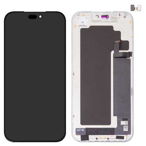 Дисплей для iPhone 17 Pro Max, черный, с рамкой, HC, OLED , GX OEM soft, 120Hz