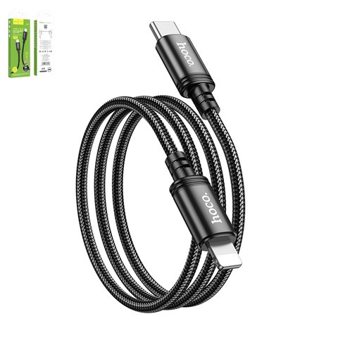 USB дата кабель Hoco X89, USB тип C, Lightning, 100 см, 20 Вт, 3 A, черный