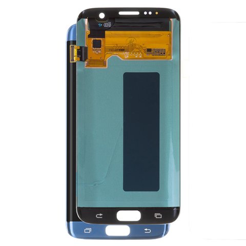 Дисплей для Samsung G935 Galaxy S7 EDGE, голубой, без рамки, Оригинал переклеено стекло