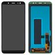 LCD compatible with Samsung J600 Galaxy J6, (black, without frame, Original (PRC), original glass)