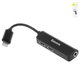 Adapter Baseus L52, (Lightning to Dual Lightning + 3.5 3 in1, doesn't support microphone , TRS 3.5 mm, Lightning, black) #CALL52-01