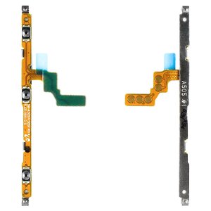 Flat Cable compatible with Samsung A205F DS Galaxy A20, A305F DS Galaxy A30, A307 Galaxy A30s, A405F DS Galaxy A40, A505F DS Galaxy A50, A507 Galaxy A50s, start button, sound button 