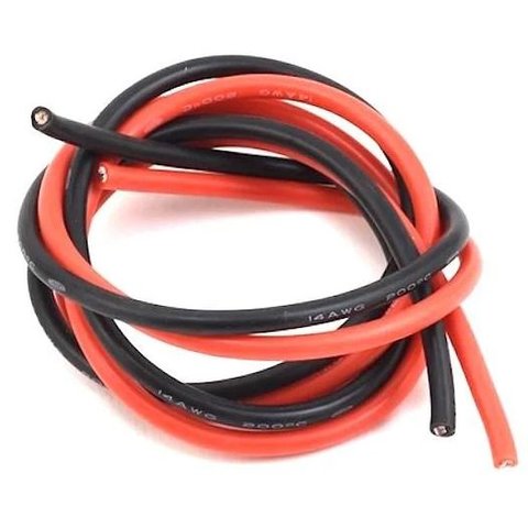 Wire In Silicone Insulation 14AWG, 2.08 mm², 1 m, red 
