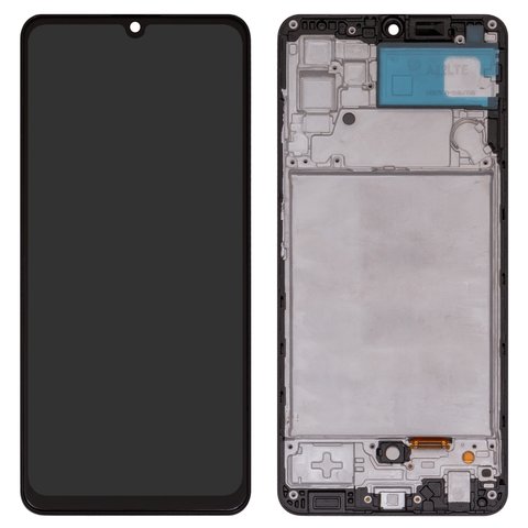 LCD compatible with Samsung A325 Galaxy A32, black, with frame, Copy, TFT  