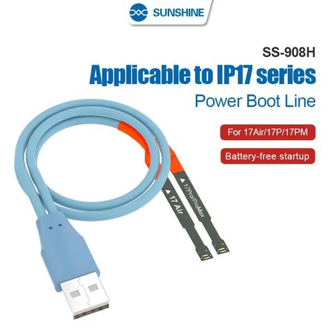 Power Supply Test Cable Sunshine SS 908H compatible with Apple iPhone 17 Air, iPhone 17 Pro, iPhone 17 Pro Max