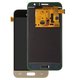 Pantalla LCD puede usarse con Samsung J120 Galaxy J1 (2016), dorado, con ajuste de brillo, Best copy, sin marco, Copy, (TFT)