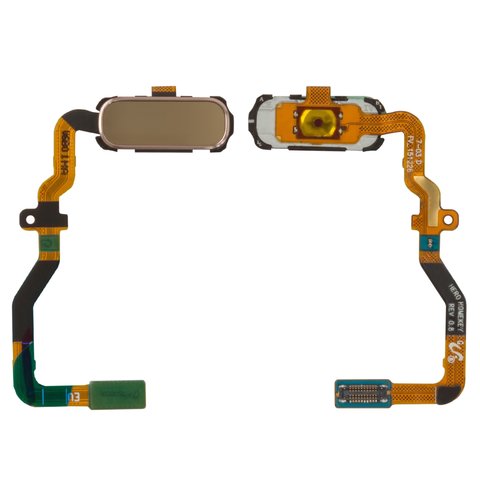 Cable flex puede usarse con Samsung G930F Galaxy S7,  teclas del menú, dorado, con componentes