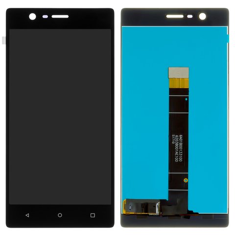 Pantalla LCD puede usarse con Nokia 3 Dual Sim, negro, sin marco