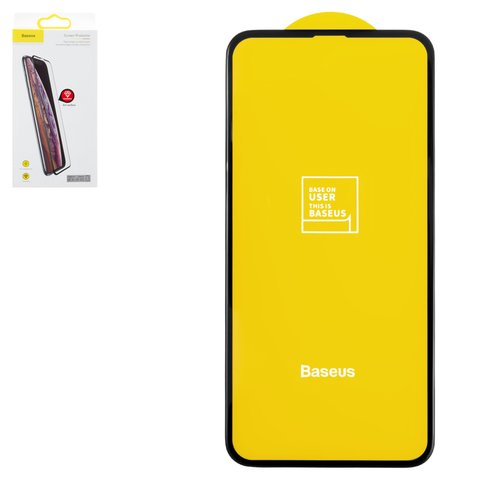 Vidrio de protección templado Baseus puede usarse con Apple iPhone 11 Pro, iPhone X, iPhone XS, 0.3 mm 9H, Arc Surface, 5D Full Glue, negro, #SGAPIPHX KE01