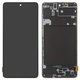 Pantalla LCD puede usarse con Samsung A715 Galaxy A71, negro, con marco, Original (PRC)
