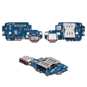 Cable flex puede usarse con Samsung S908B Galaxy S22 Ultra 5G, del conector de carga, con micrófono, con conector de SIM, Original PRC , placa del cargador