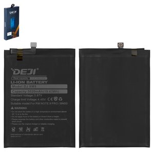 Batería Deji BN53 puede usarse con Xiaomi Poco M2 Pro, Redmi Note 10 Pro, Redmi Note 10 Pro Max, Redmi Note 9 Pro, Redmi Note 9 Pro Max, Li ion, 3.87 V, 5020 mAh