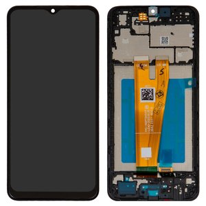 Pantalla LCD puede usarse con Samsung A045 Galaxy A04, negro, con marco, Original PRC 